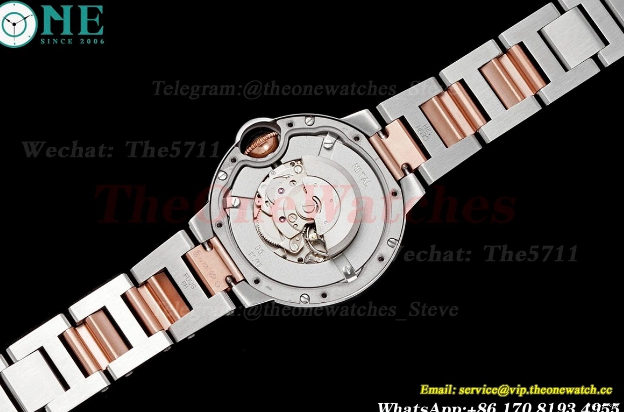 Bleu 33mm Dial NH05 Pink Cartier AF Ballon De Mop RG SS 0124